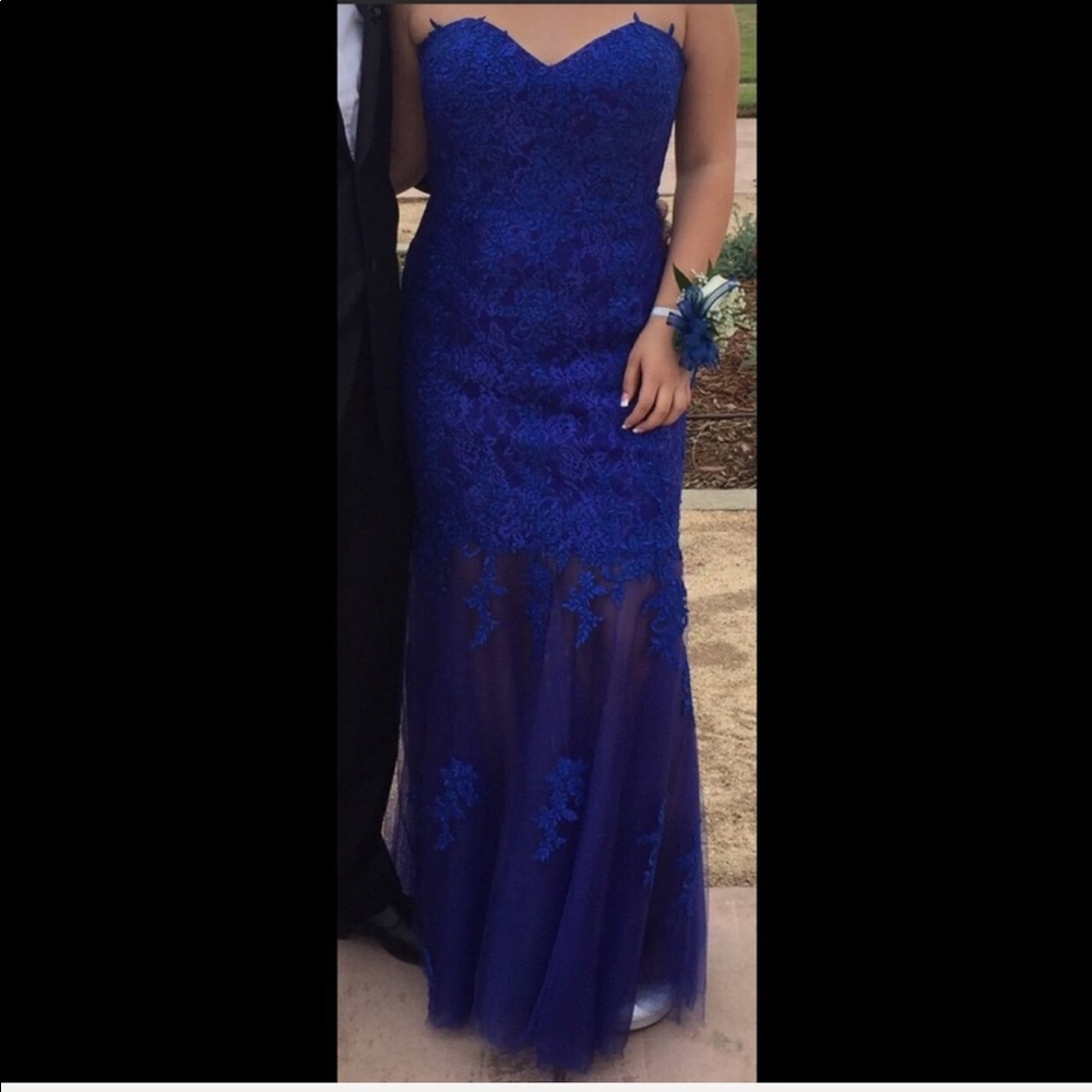 Royal blue prom dress